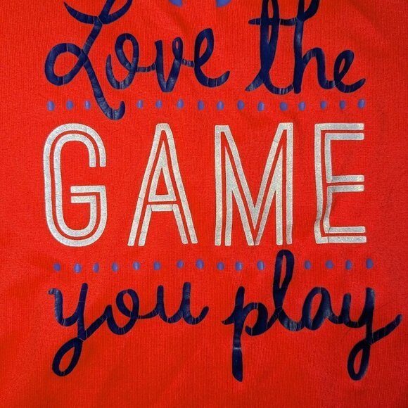 Under Armor 2T Orange Love the Game Tee - Picture 2 of 3